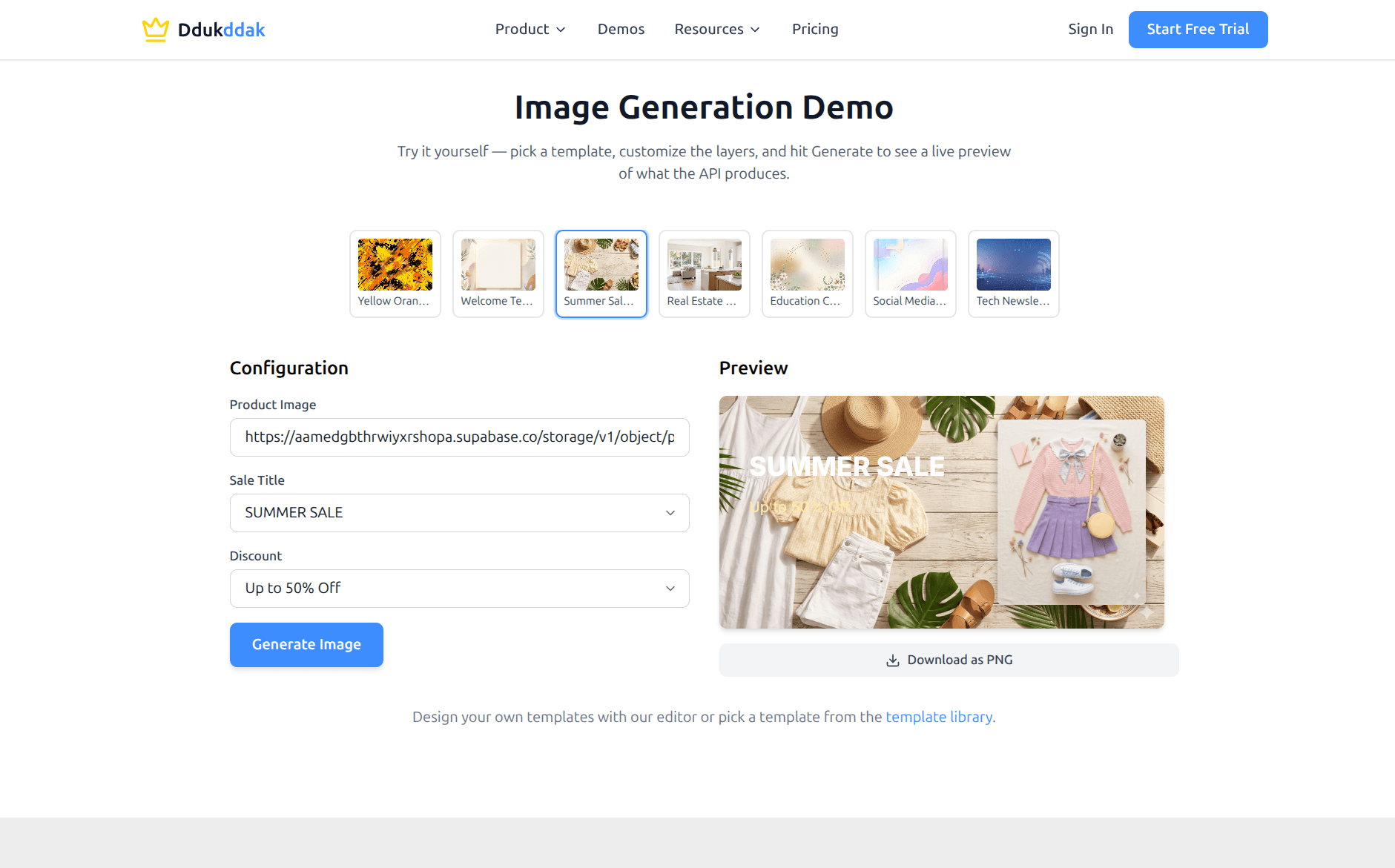 Image Generation Demo