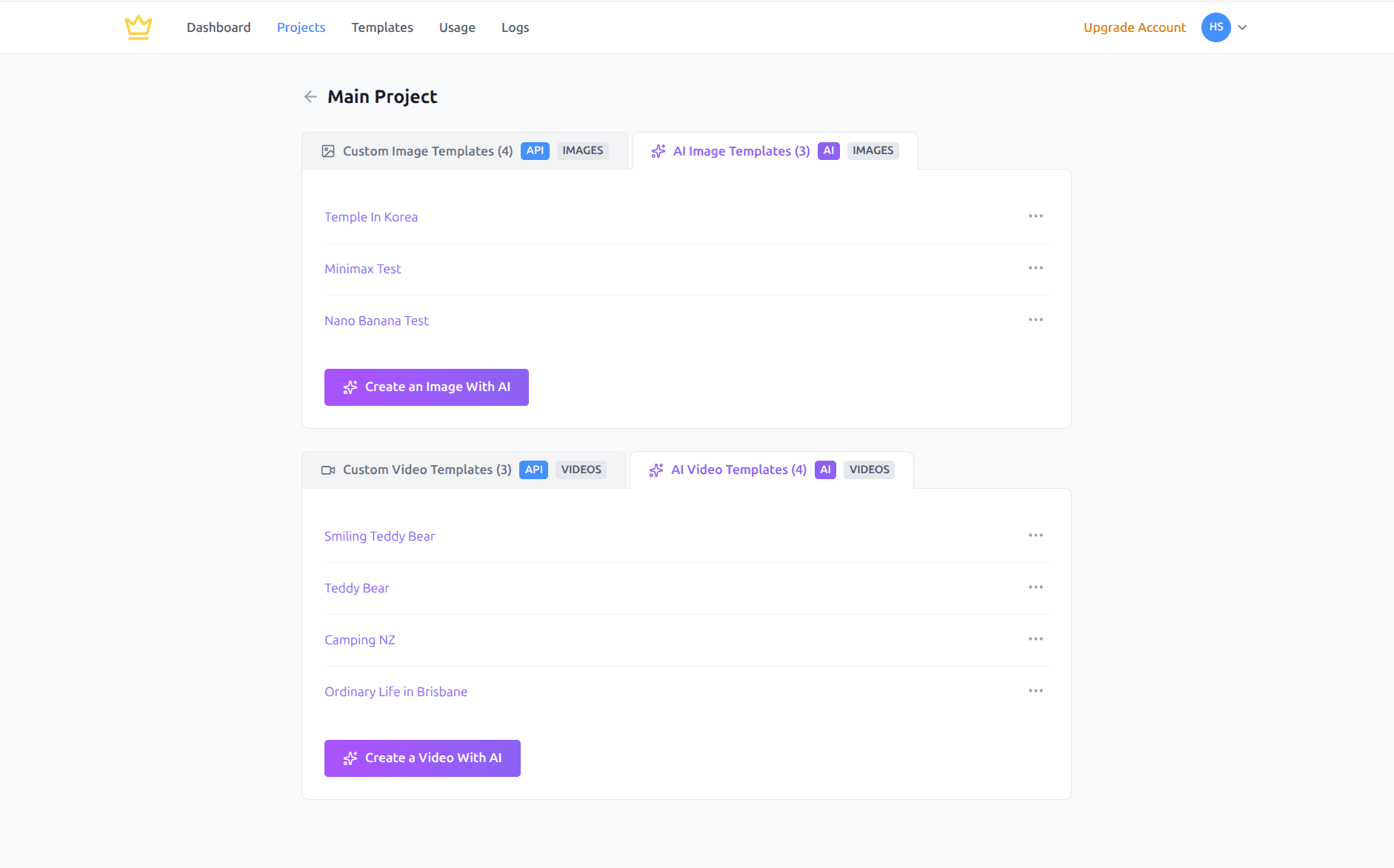 Project Detail - AI Templates