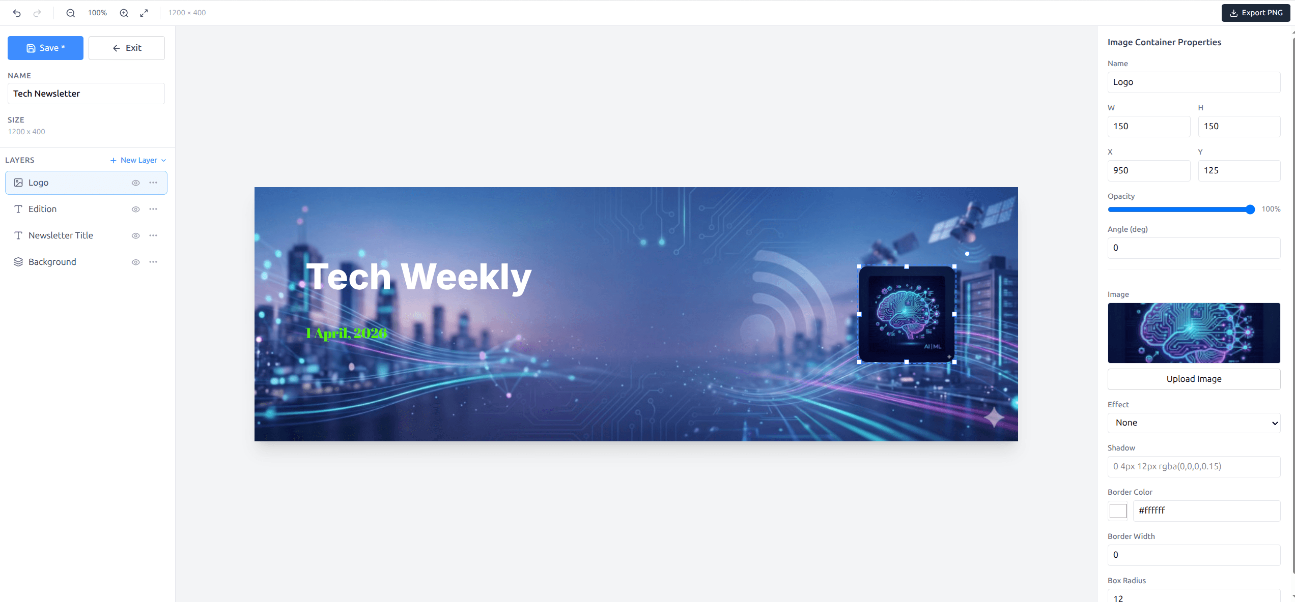 Image Editor - Tech Weekly